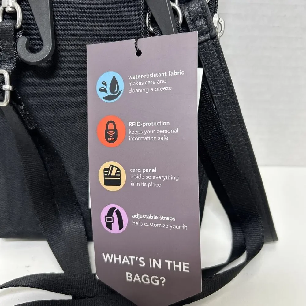 Baggallini Take Two Large RFID Bryant Crossbody - Black